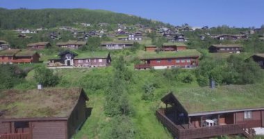 Geleneksel çim tavanlı tatil Hytte