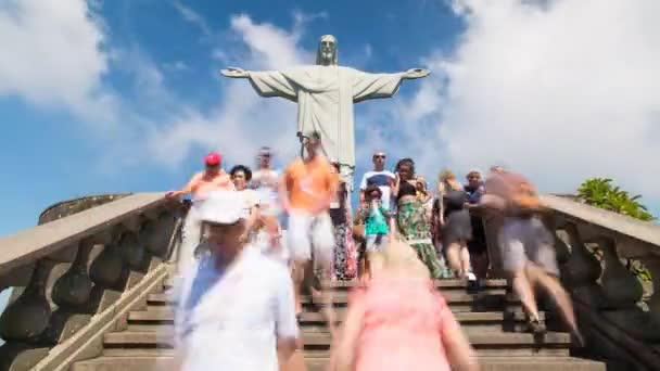 Estatua de Cristo Redentor en Río de Janeiro — Vídeo de stock