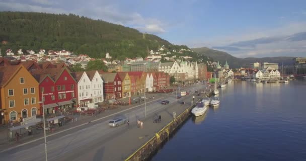 Vagen haven, Bergen — Stockvideo