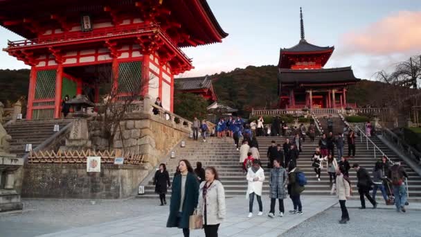Kiyomizu-dera temple, Japonsko — Stock video
