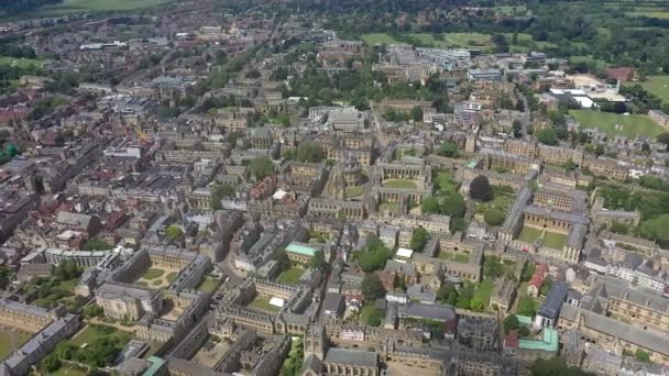 Vista Aérea Sobre Centro Cidade Edifícios Universitários Oxford Oxfordshire Inglaterra — Vídeo de Stock
