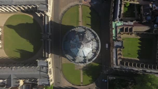 Aerial Radcliffe Camera Bodleian Library Oxford University Oxford City Centre — Αρχείο Βίντεο