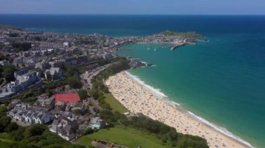 Porthminster Plajı, St. Ives, Cornwall, İngiltere, Birleşik Krallık