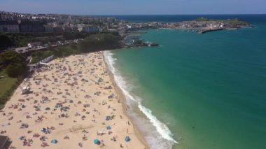 Porthminster Plajı, St. Ives, Cornwall, İngiltere, Birleşik Krallık