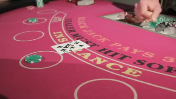 Blackjack gioco in corso — Video Stock