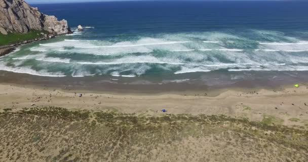 파도 해변에서 휴식 — 비디오