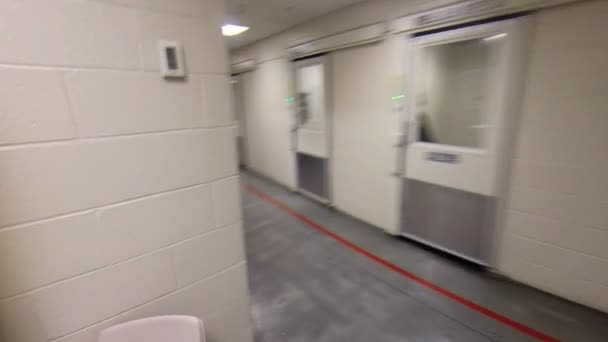 POV moving through corridor — Stock Video