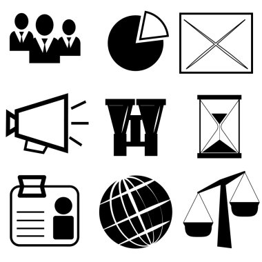 küme iş ikonları/simgeleri 