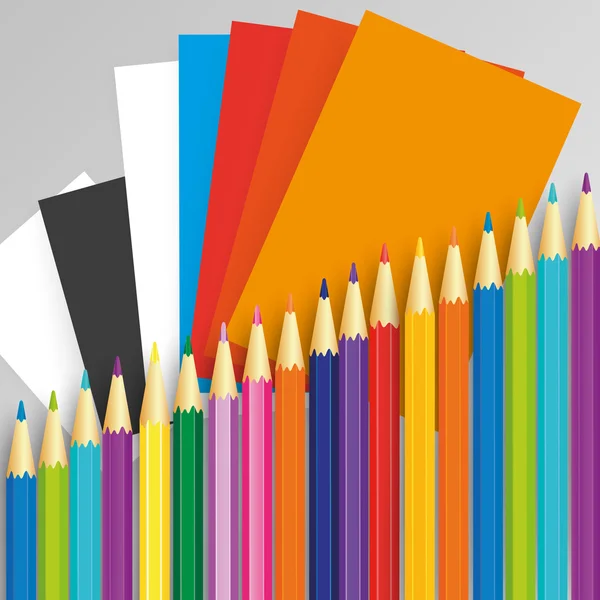 Conjuntos de lápis coloridos — Vetor de Stock