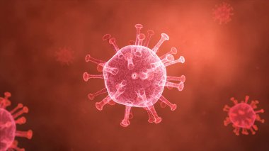 3D Coronavirus 'u mikroskop altında incelemek, yeni patojenik bulaşıcı 2019 nCoV virüs salgını Wuhan Çin' de bulundu, bilimsel mikrobiyoloji kavramı.