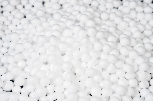 Bolas Espuma Poliestireno Branco Gota Bola Máquina Isopor Para Caixa — Fotografia de Stock