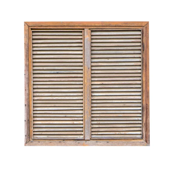 Tajski Drewniane Okno Ściany Izolowane Białym Tle Old Vintage Stylu — Zdjęcie stockowe
