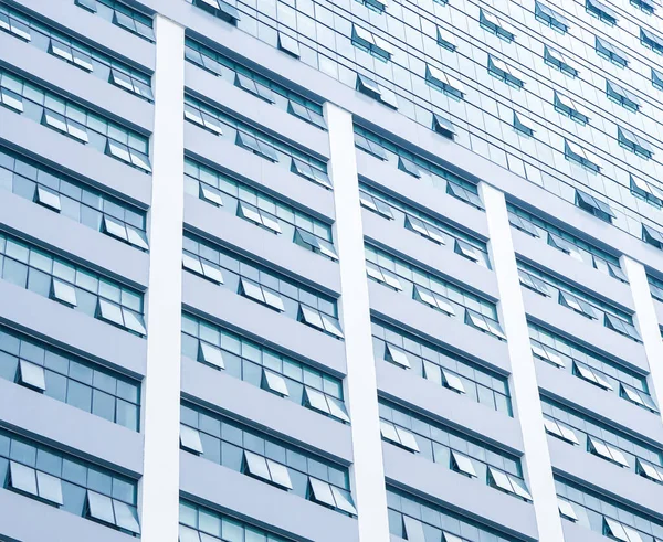 Patrón Fachada Vidrio Azul Arquitectura Moderna Del Edificio Oficinas Perspectiva — Foto de Stock