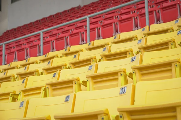 Antiguo Asiento Vacío Quedó Abandonado Estadio Sin Espectadores Debido Covid —  Fotos de Stock