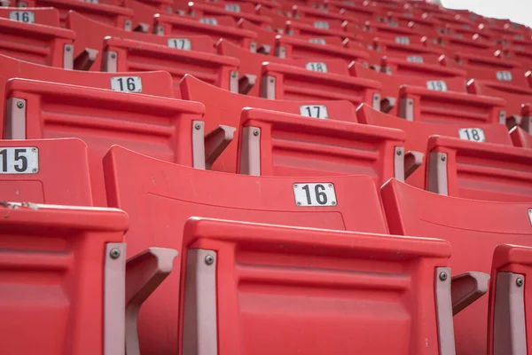 Empty Old Seat Got Abandoned Stadium Spectators Due Covid Corona — Stock Photo, Image