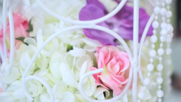 Delicious Candy bar at a wedding — Stock Video