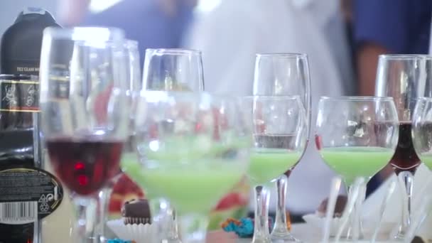 Delicious Candy bar at a wedding — Stock Video