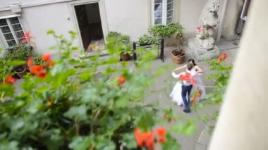 Evli çift dans açık