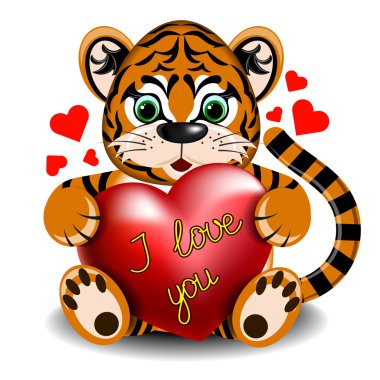 Aşk kalp ile kaplan