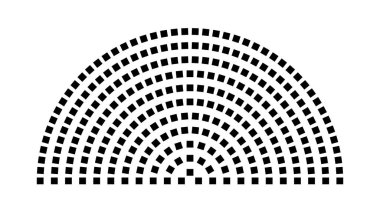 Hemicycle 270 koltuk - 11 sıra - 180 derece