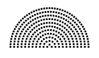 Hemicycle 271 koltuk - 11 sıra - 180 derece