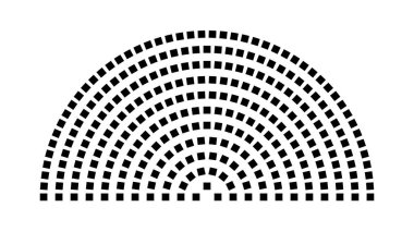 Hemicycle 279 koltuk - 11 sıra - 180 derece