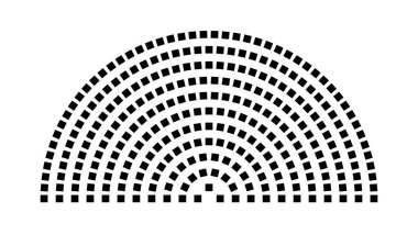 Hemicycle 280 koltuk - 11 sıra - 180 derece