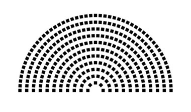 Hemicycle 311 koltuk - 11 sıra - 180 derece