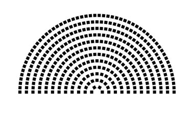 Hemicycle 360 koltuk - 12 sıra - 180 derece