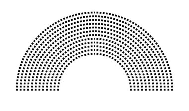 Hemicycle 700 koltuk - 12 sıra - 180 derece