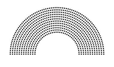 Hemicycle 702 koltuk - 12 sıra - 180 derece
