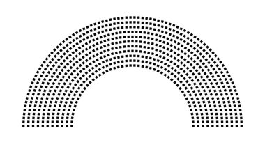Hemicycle 737 koltuk - 11 sıra - 180 derece