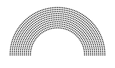 Hemicycle 750 koltuk - 11 sıra - 180 derece