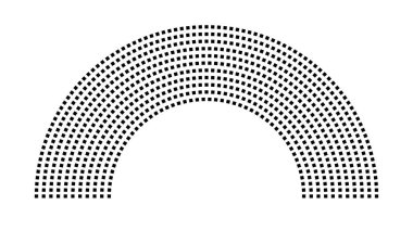 Hemicycle 751 koltuk - 11 sıra - 180 derece