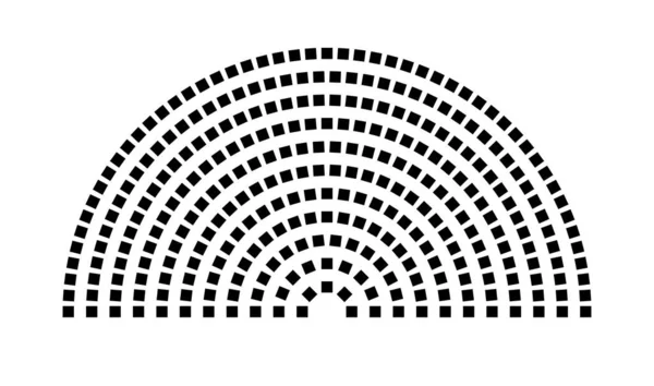 Hemicycle 306 koltuk - 11 sıra - 180 derece
