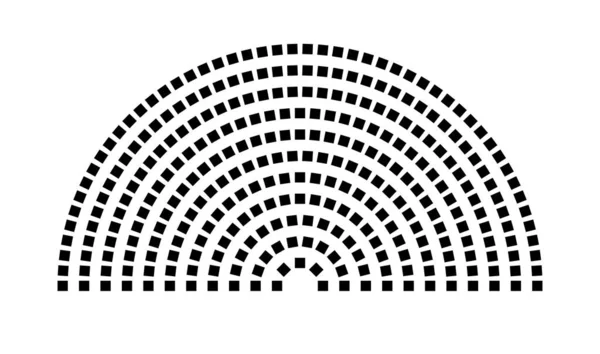 Hemicycle 307 koltuk - 11 sıra - 180 derece