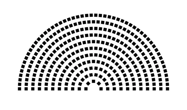 Hemicycle 312 koltuk - 11 sıra - 180 derece