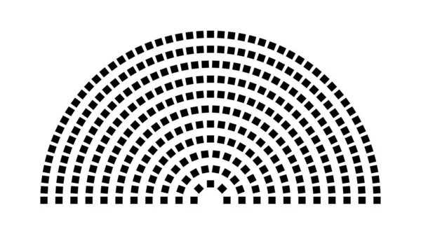 Hemicycle 309 koltuk - 11 sıra - 180 derece