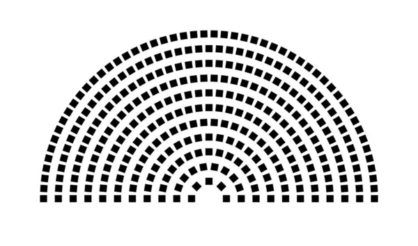 Hemicycle 315 koltuk - 11 sıra - 180 derece