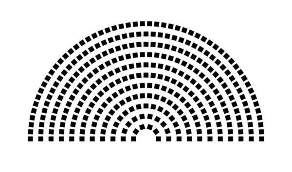 Hemicycle 317 koltuk - 11 sıra - 180 derece