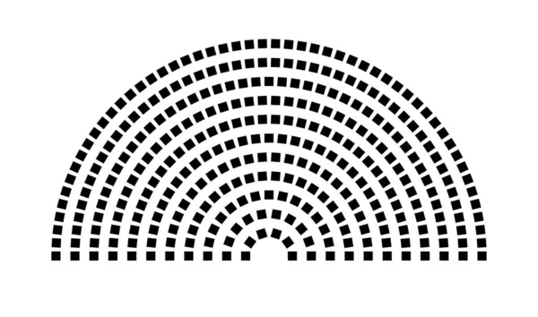 Hemicycle 319 koltuk - 11 sıra - 180 derece