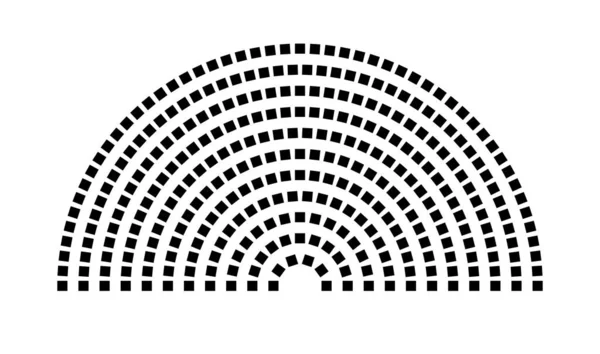 Hemicycle 321 koltuk - 11 sıra - 180 derece