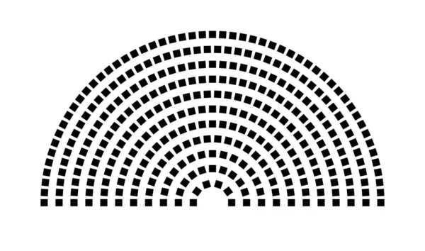 Hemicycle 323 koltuk - 11 sıra - 180 derece