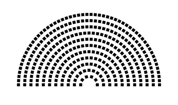 Hemicycle 327 koltuk - 11 sıra - 180 derece