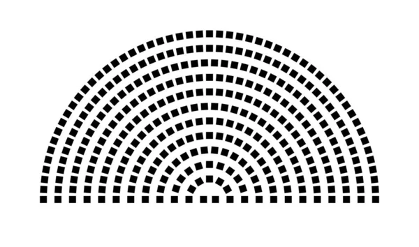 Hemicycle 332 koltuk - 12 sıra - 180 derece