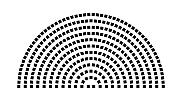 Hemicycle 334 koltuk - 12 sıra - 180 derece