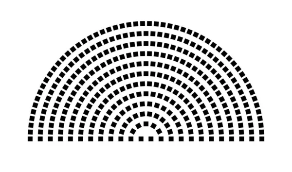 Hemicycle 338 koltuk - 12 sıra - 180 derece
