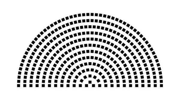 Hemicycle 343 koltuk - 12 sıra - 180 derece