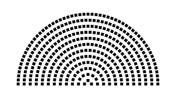 Hemicycle 344 koltuk - 12 sıra - 180 derece