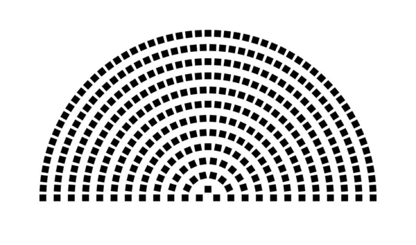 Hemicycle 346 koltuk - 12 sıra - 180 derece